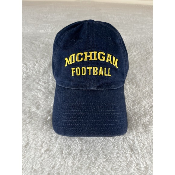 Nike Heritage 86 Michigan Football Wolverines Blue Spellout Adjustable Strap Hat - Picture 1 of 10